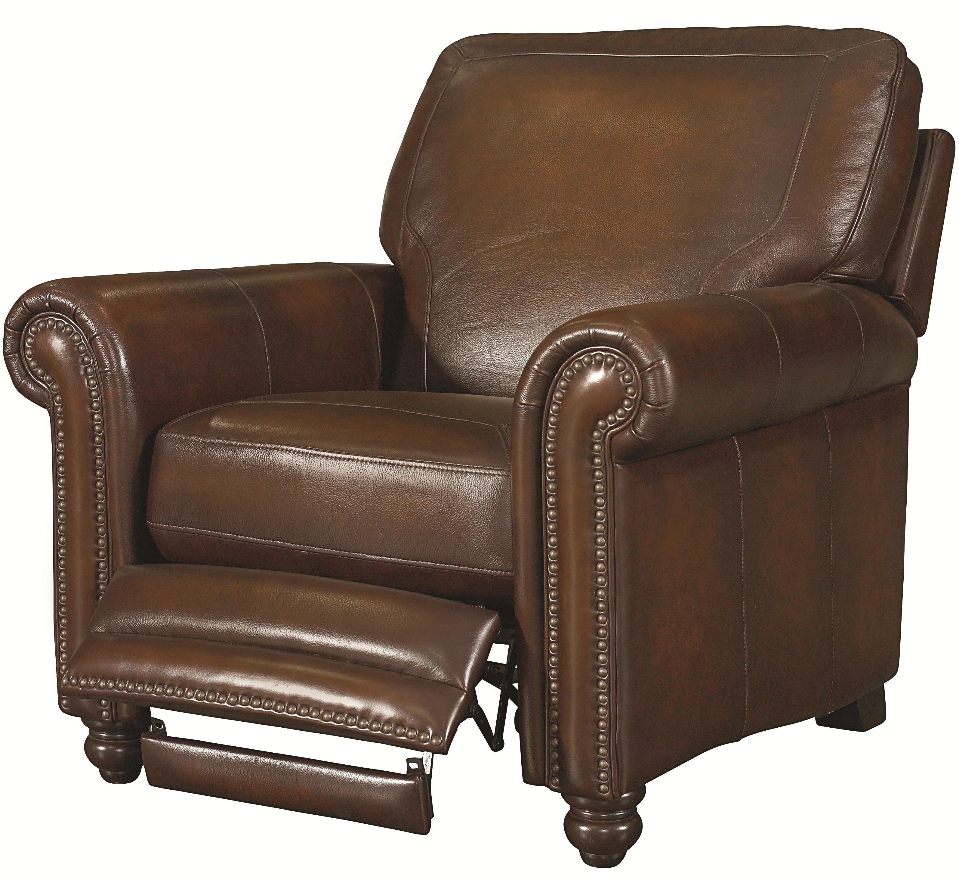 Bassett Hamilton High Recliner with Nail Head Trimming Becker